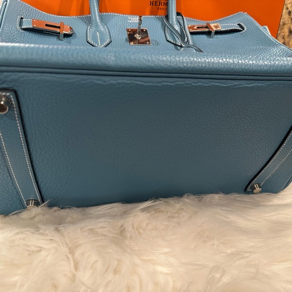 Hermes Blue Jean Birkin 30 handbag - immaculate - Picture 10 of 16